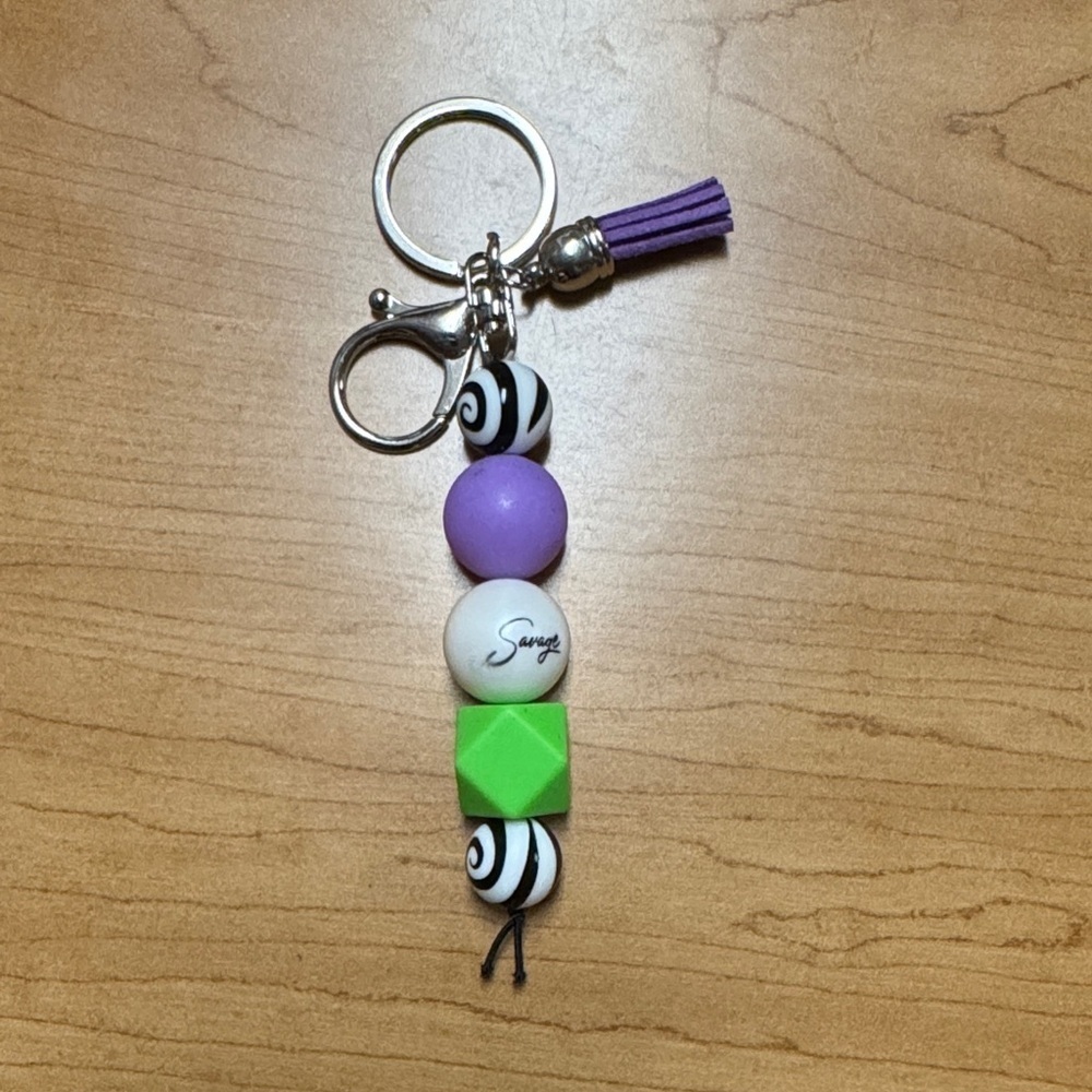 Savage Beaded Keychain